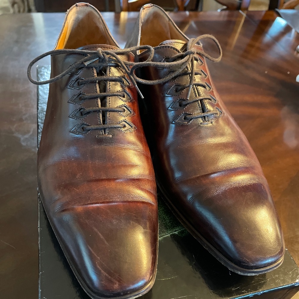 Magnanni mid brown Al Tono Dress shoes size 9